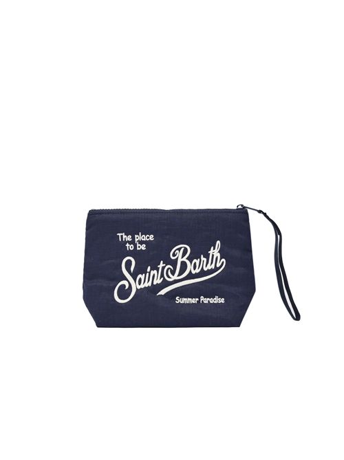 Pochette Aline Soft Line in lino Blu Mc2 Saint Barth | ALI005101285L